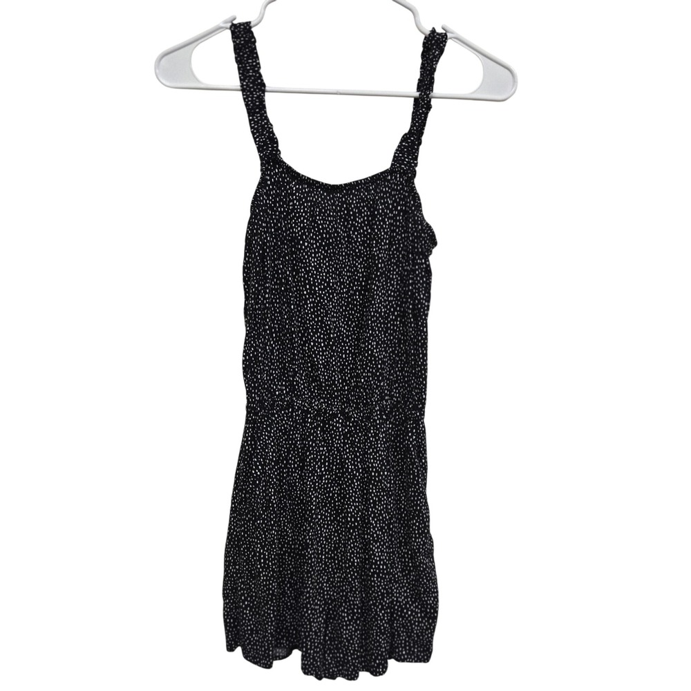 EXPRESS Black White Polka Dot Romper Shorts Pockets‎ Women's XS